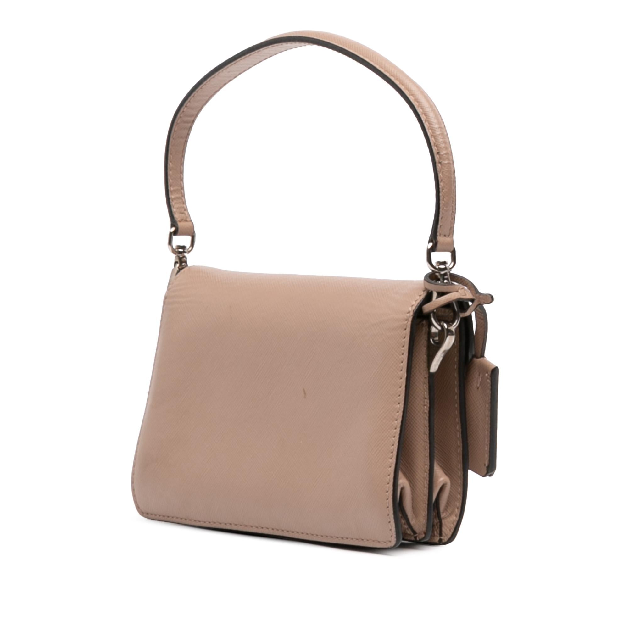 Prada Mini Saffiano Lux Sound Lock Satchel