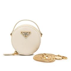 Prada Mini Saffiano Triangle Pouch