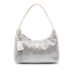 Prada Mini Satin Crystal Re-Edition 2000 Shoulder Bag