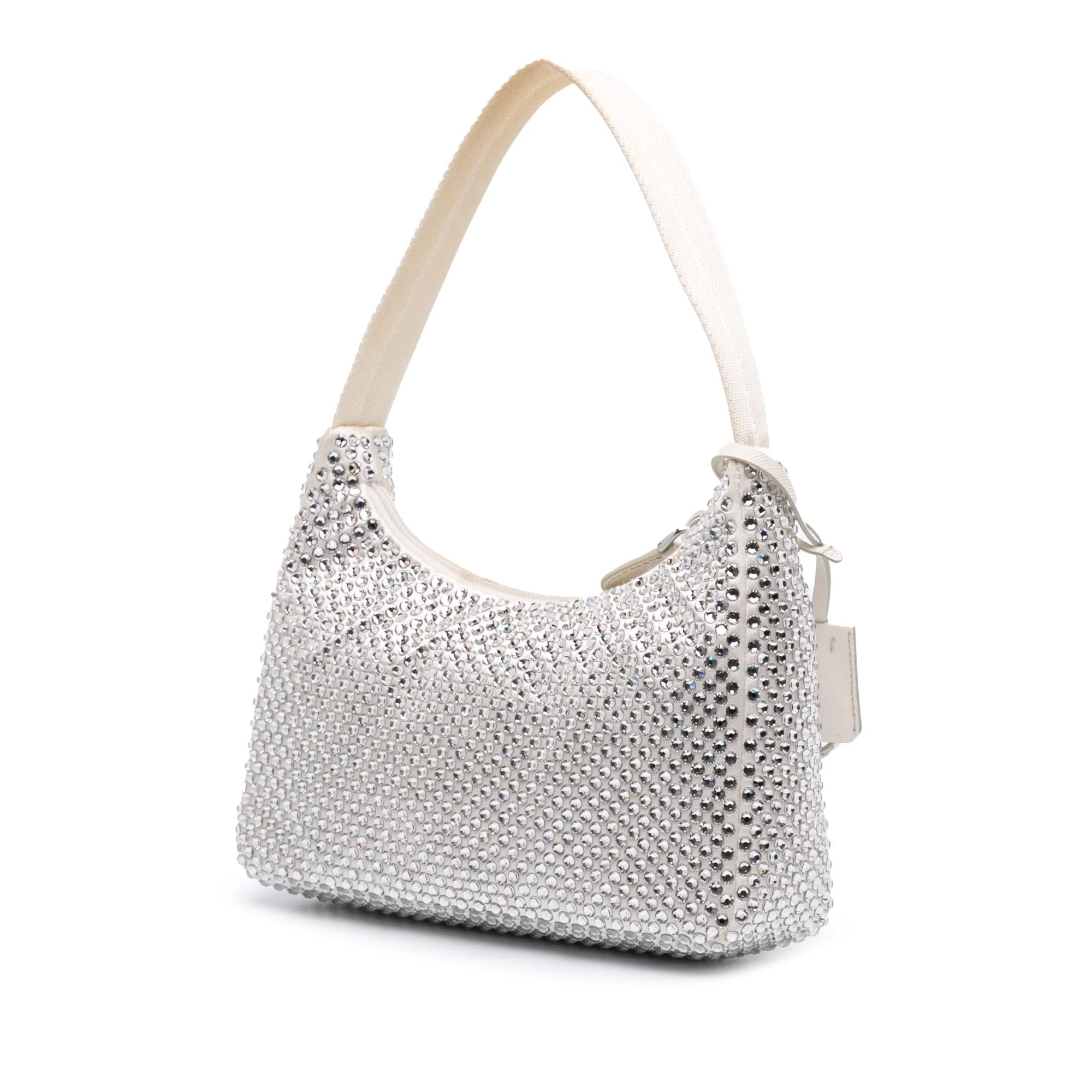 Prada Mini Satin Crystal Re-Edition 2000 Shoulder Bag