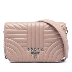 Prada Mini Soft Calf Impunture Diagramme Crossbody