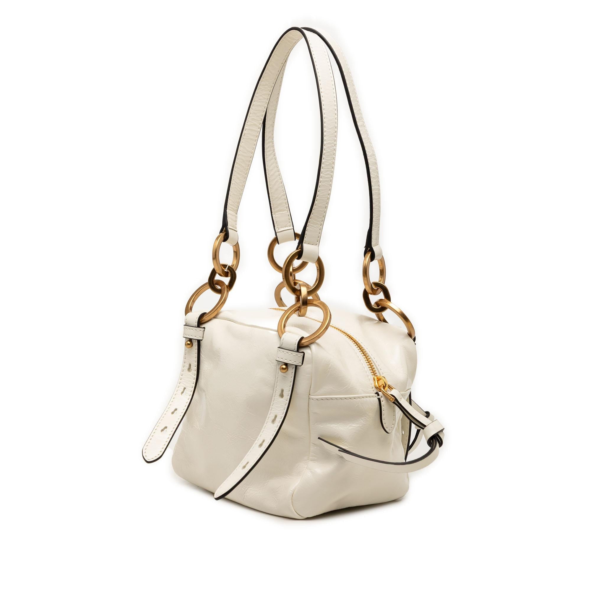 Prada Mini Soft Calfskin Dangle Top Handle Bag