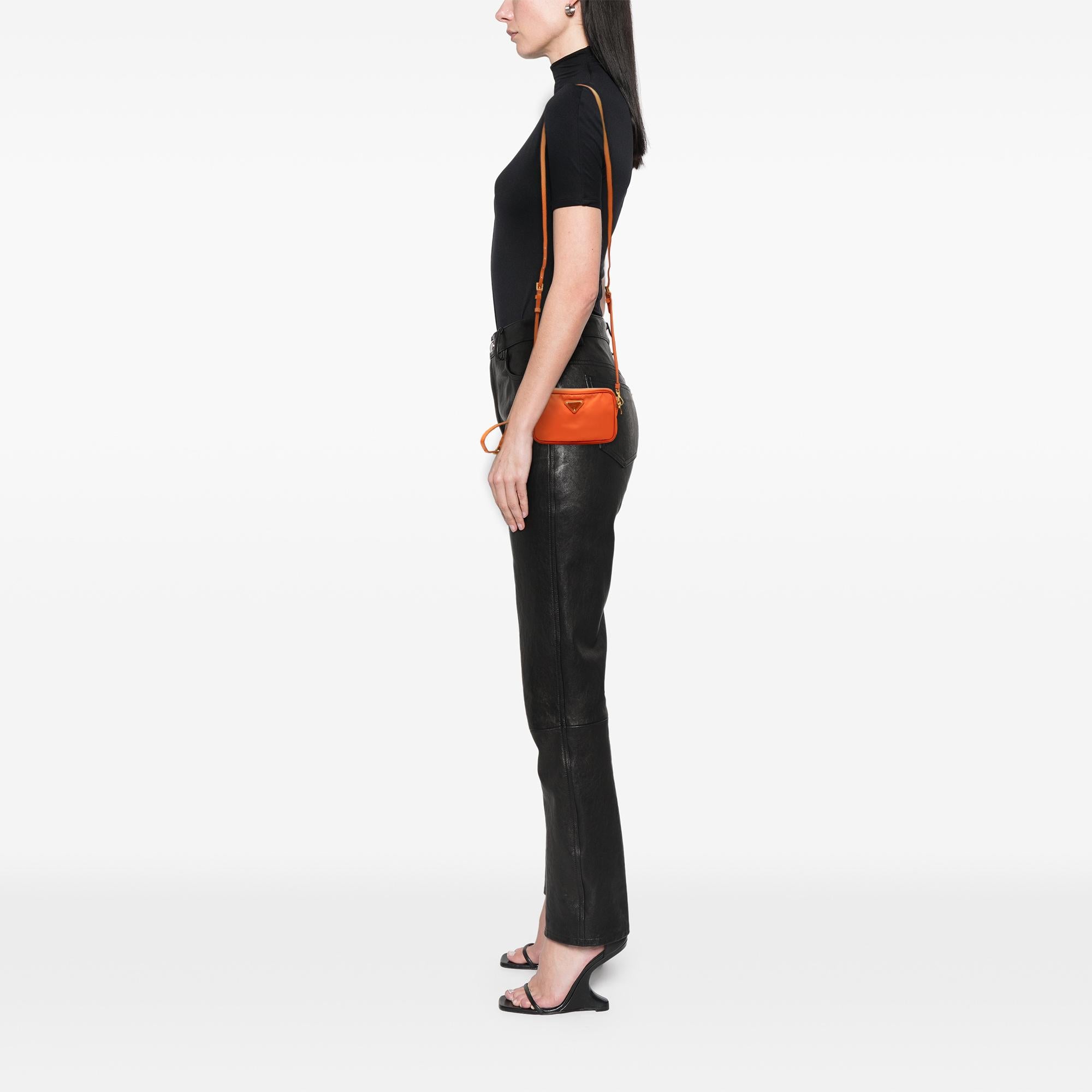 Prada Mini Tessuto Double Zip Camera Bag