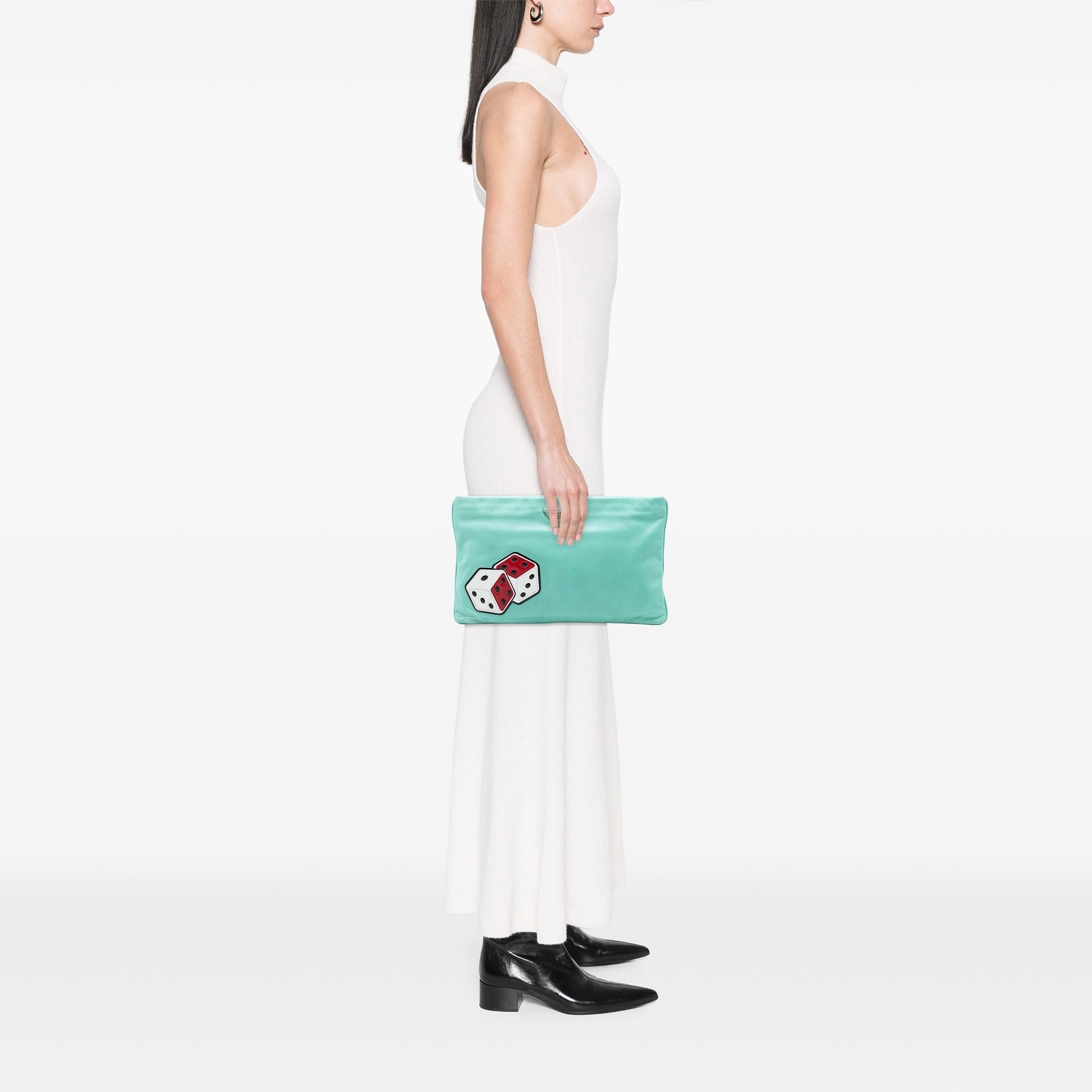 Prada Nappa Dice Clutch