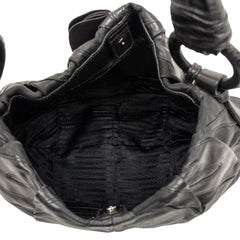 Prada Nappa Mordore Ruffle Hobo
