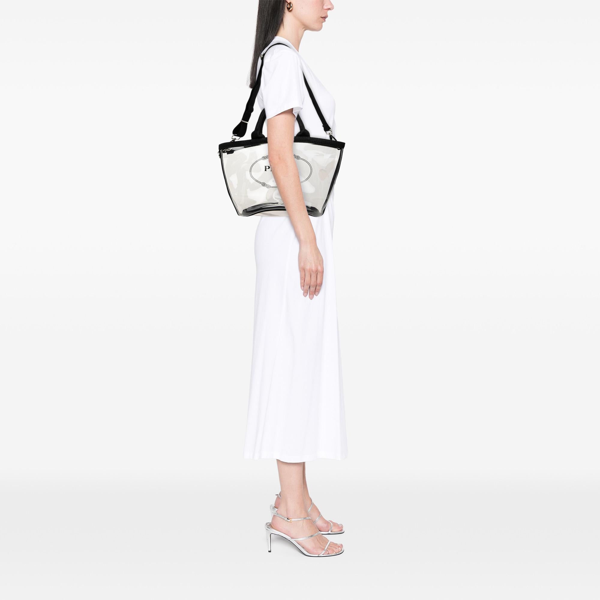 Prada PVC Canapa Logo Satchel