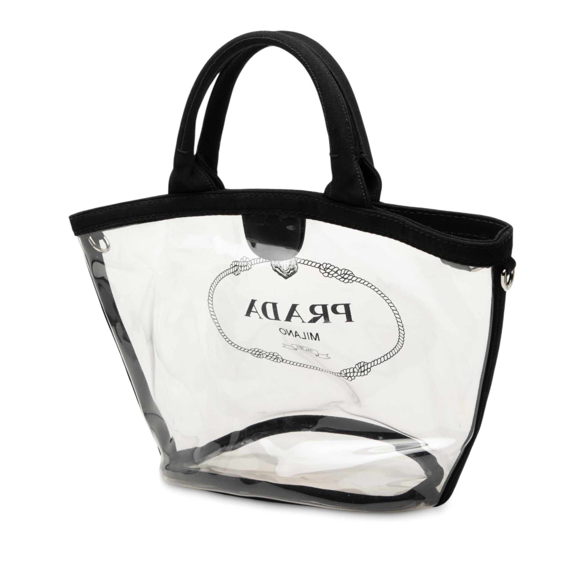 Prada PVC Canapa Logo Satchel