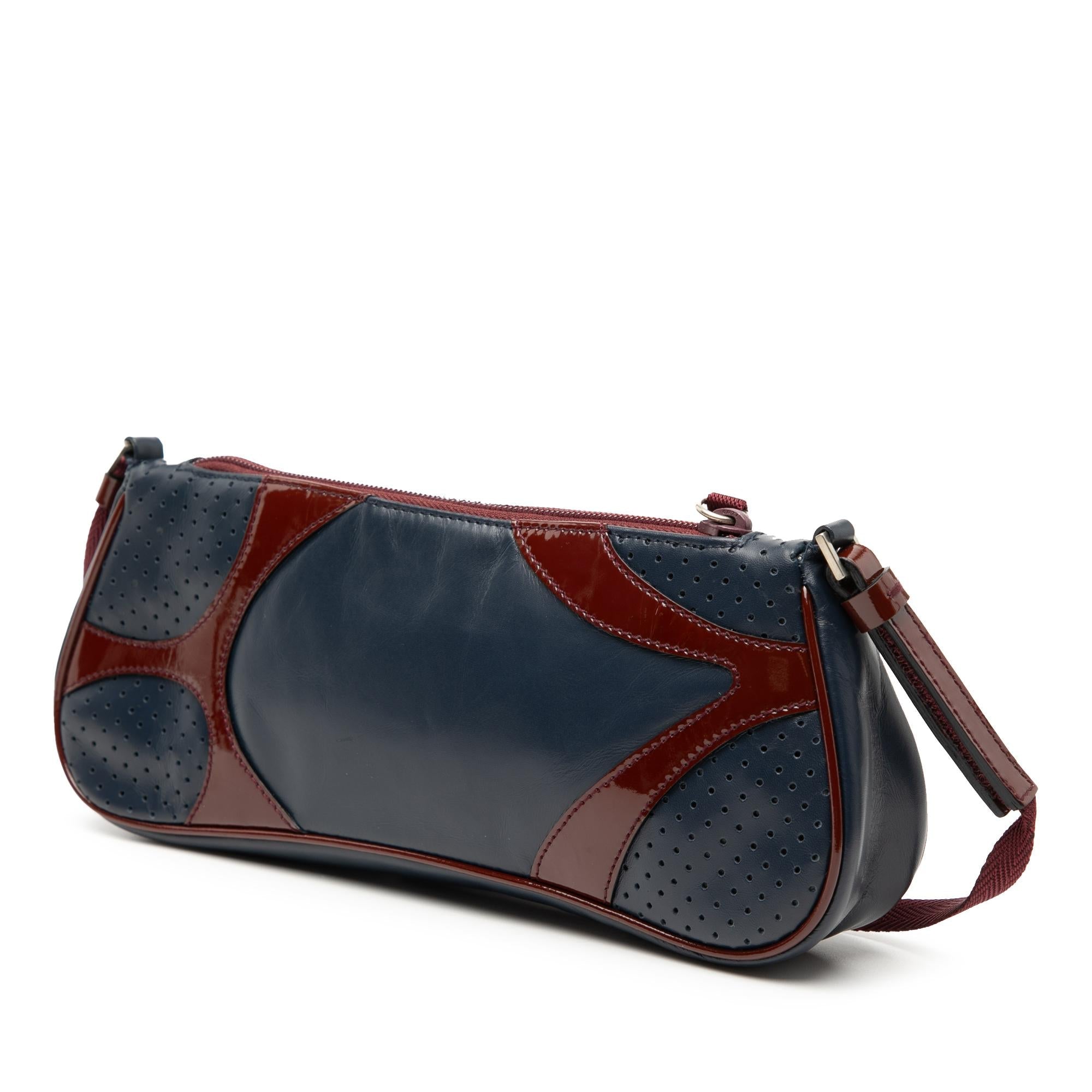 Prada Patent Trimmed Vitello Drive Crossbody