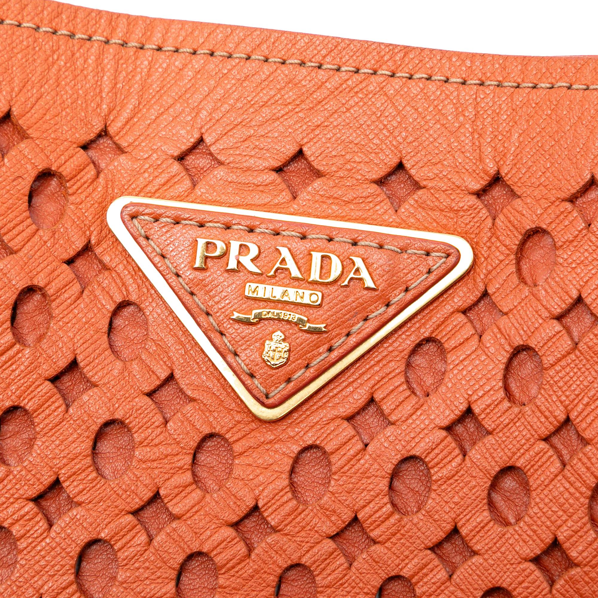 Prada Perforated Saffiano Fori Shopping Tote