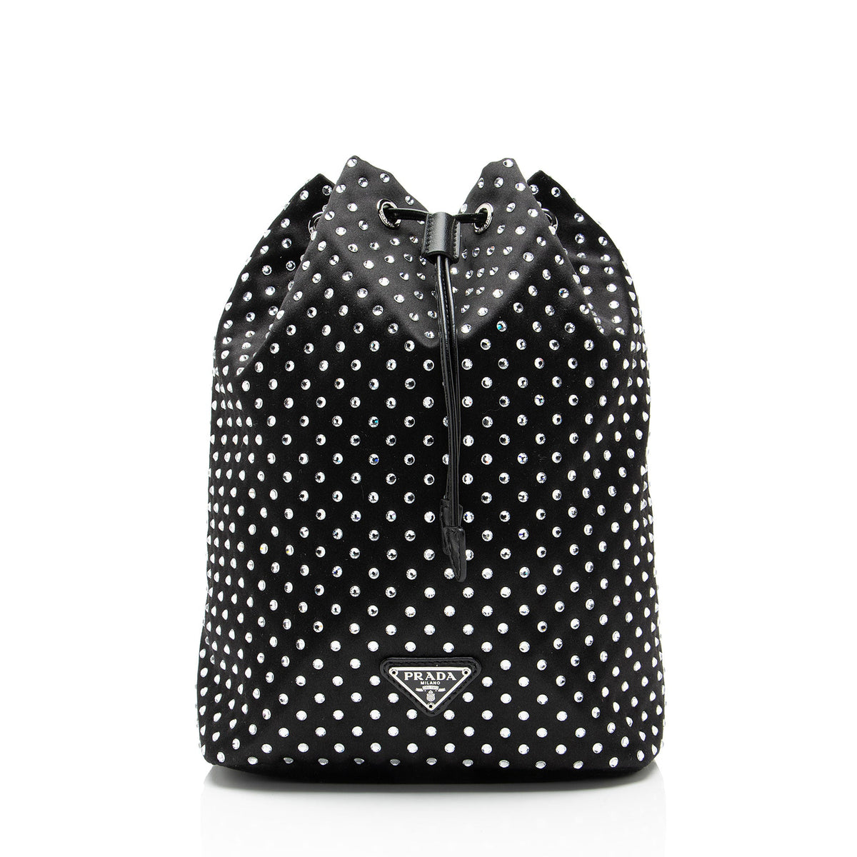 Prada Re-Nylon Crystal Embellished Drawstring Pouch