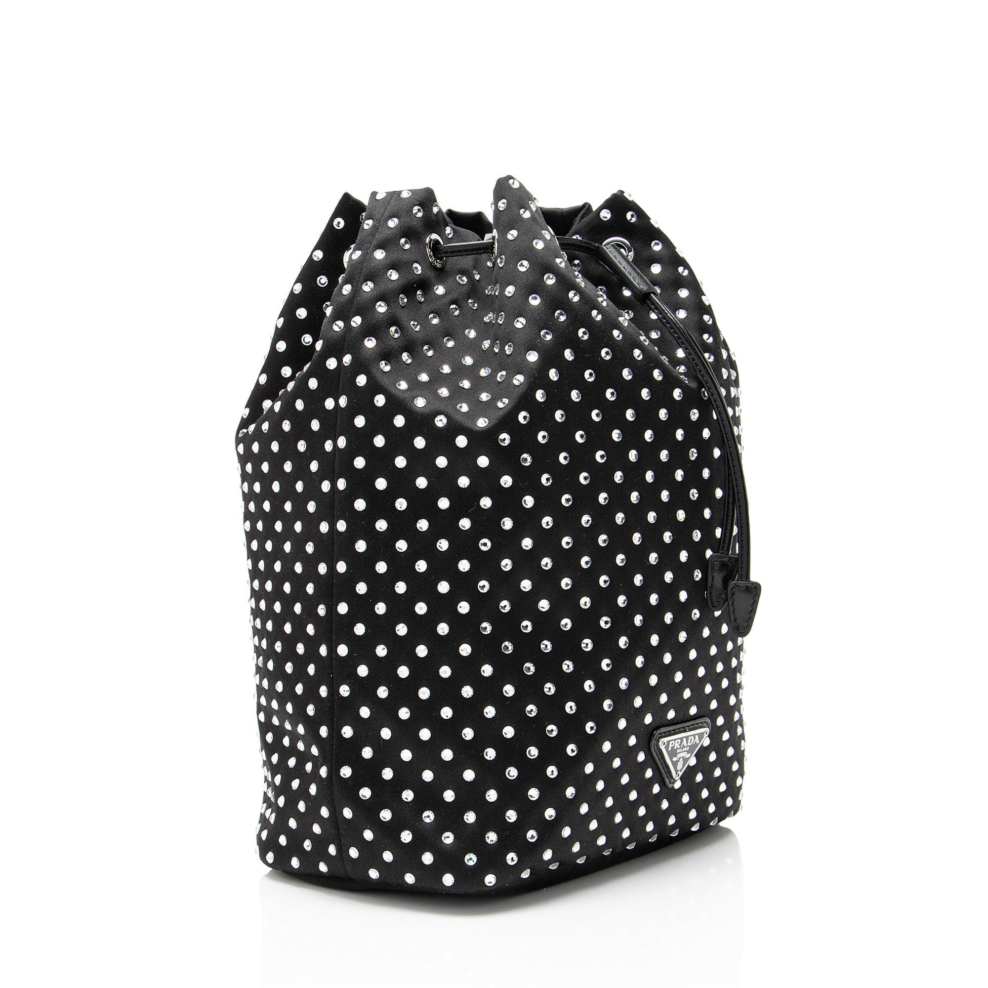 Prada Re-Nylon Crystal Embellished Drawstring Pouch