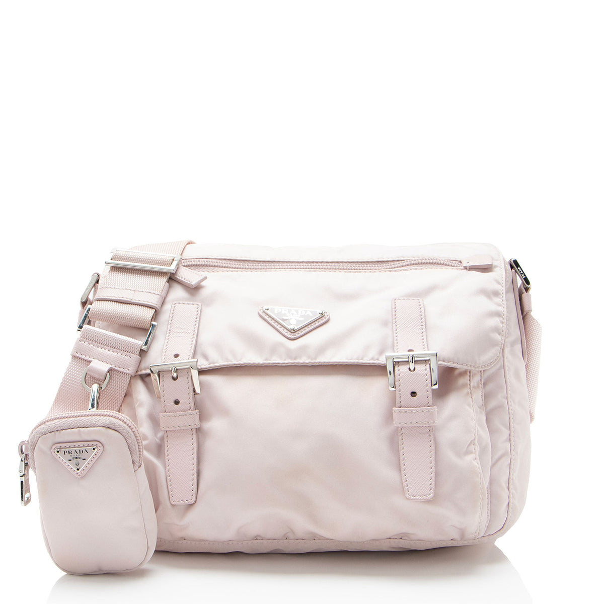 Prada Re-Nylon Double Buckle Messenger