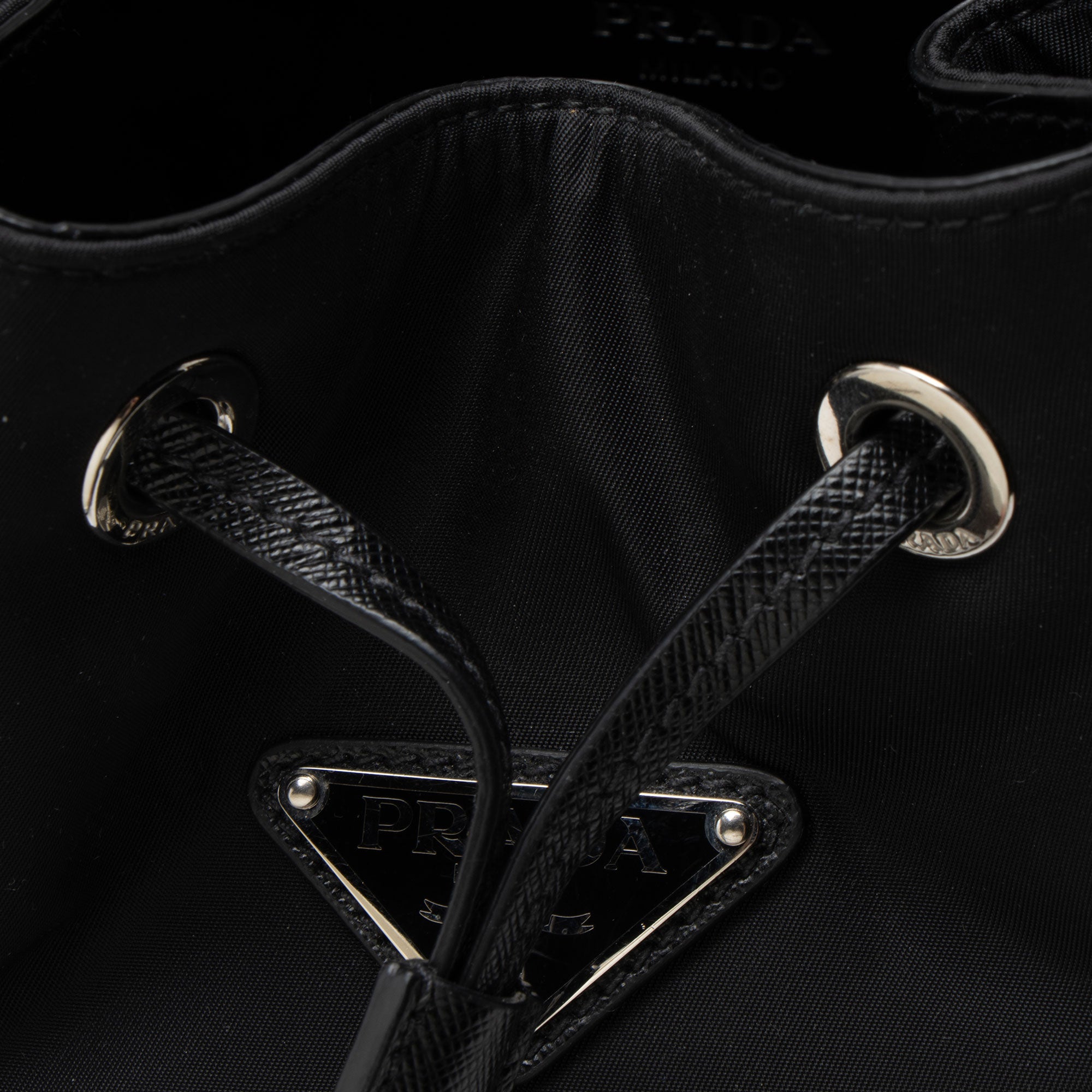 Prada Re-Nylon Top Handle Mini Bucket Bag