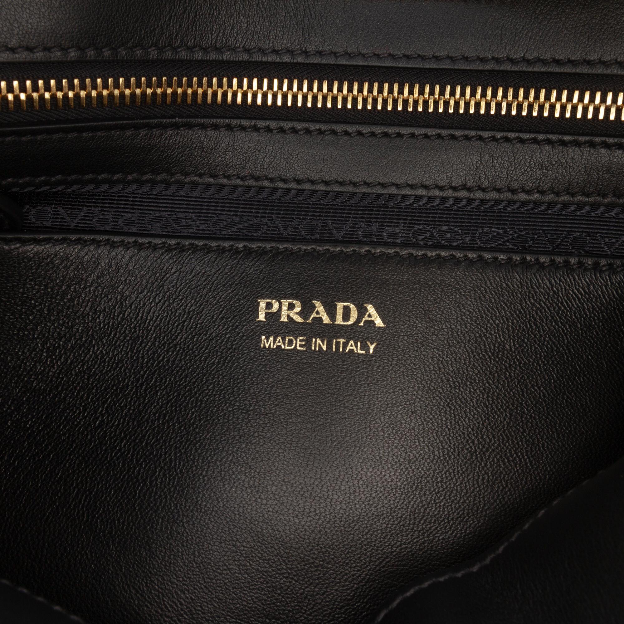Prada Saffiano And City Calf Esplanade Satchel