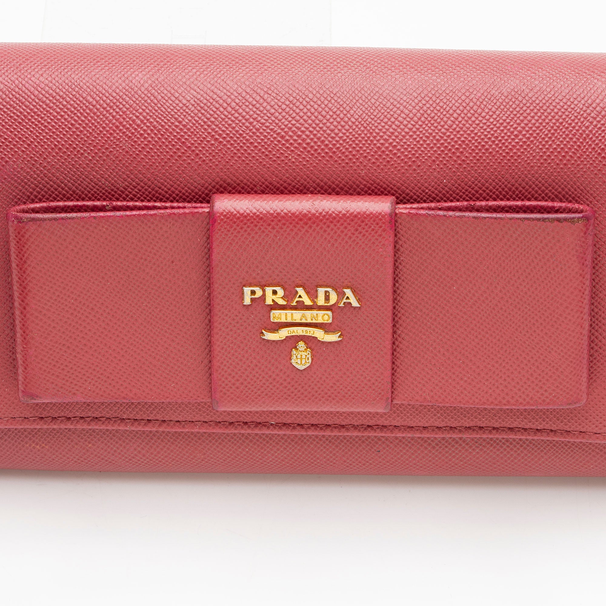 Prada Saffiano Bow Continental Wallet