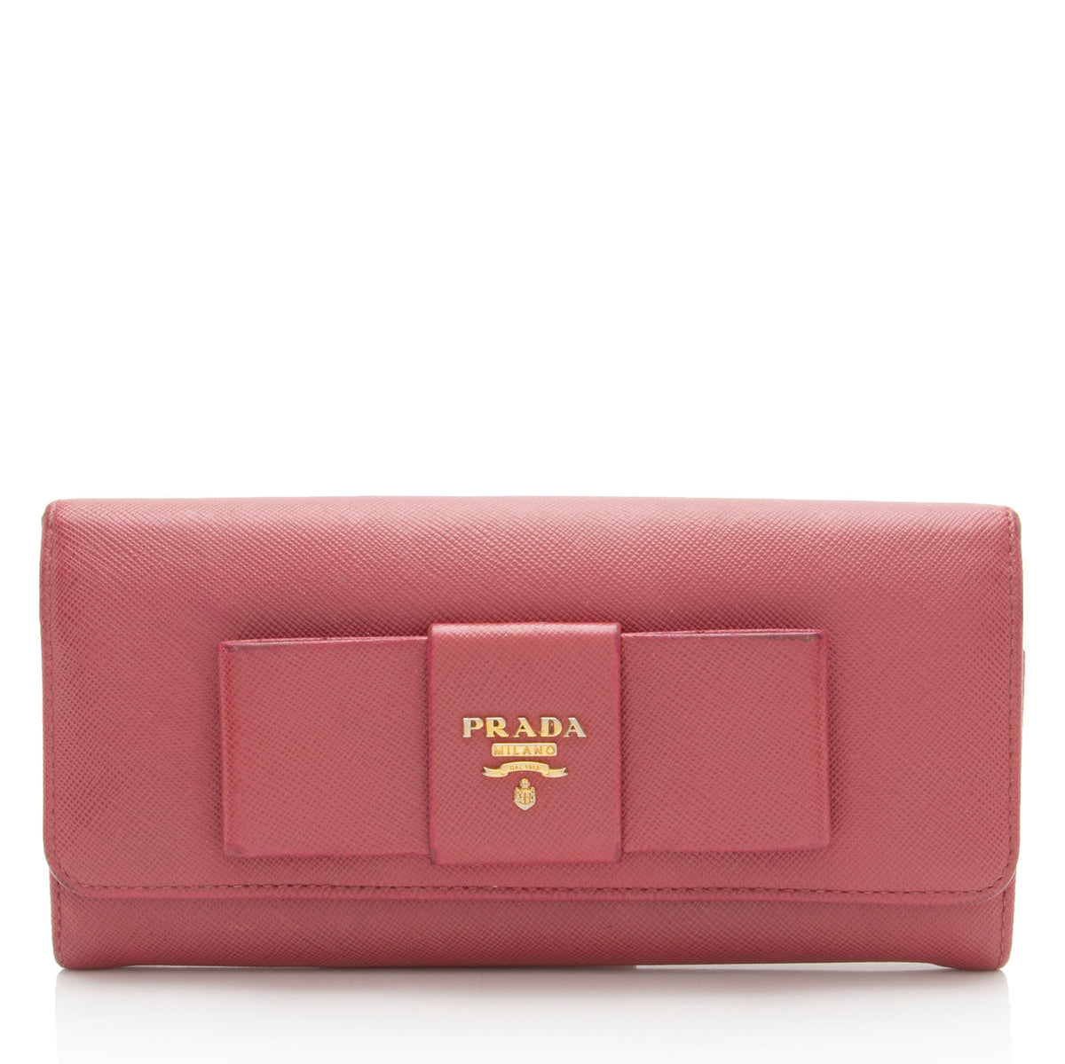 Prada Saffiano Bow Continental Wallet