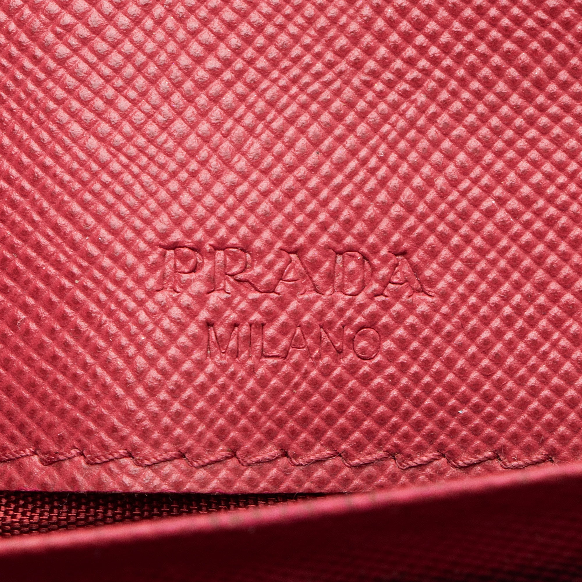Prada Saffiano Bow Continental Wallet