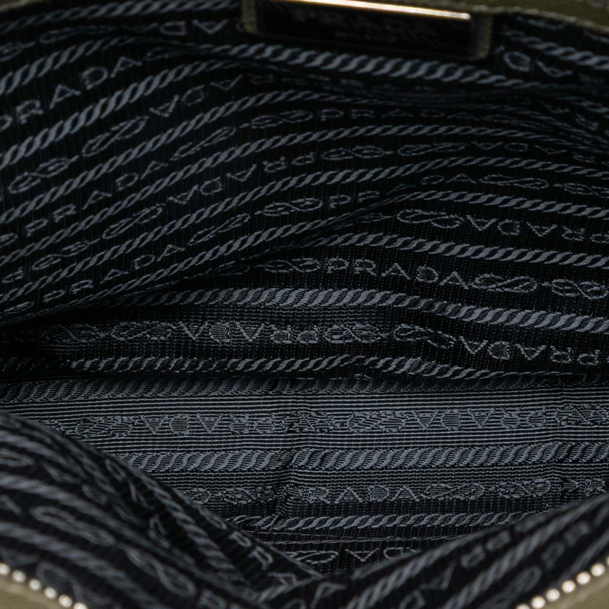Prada Saffiano Brique Zip Top Crossbody