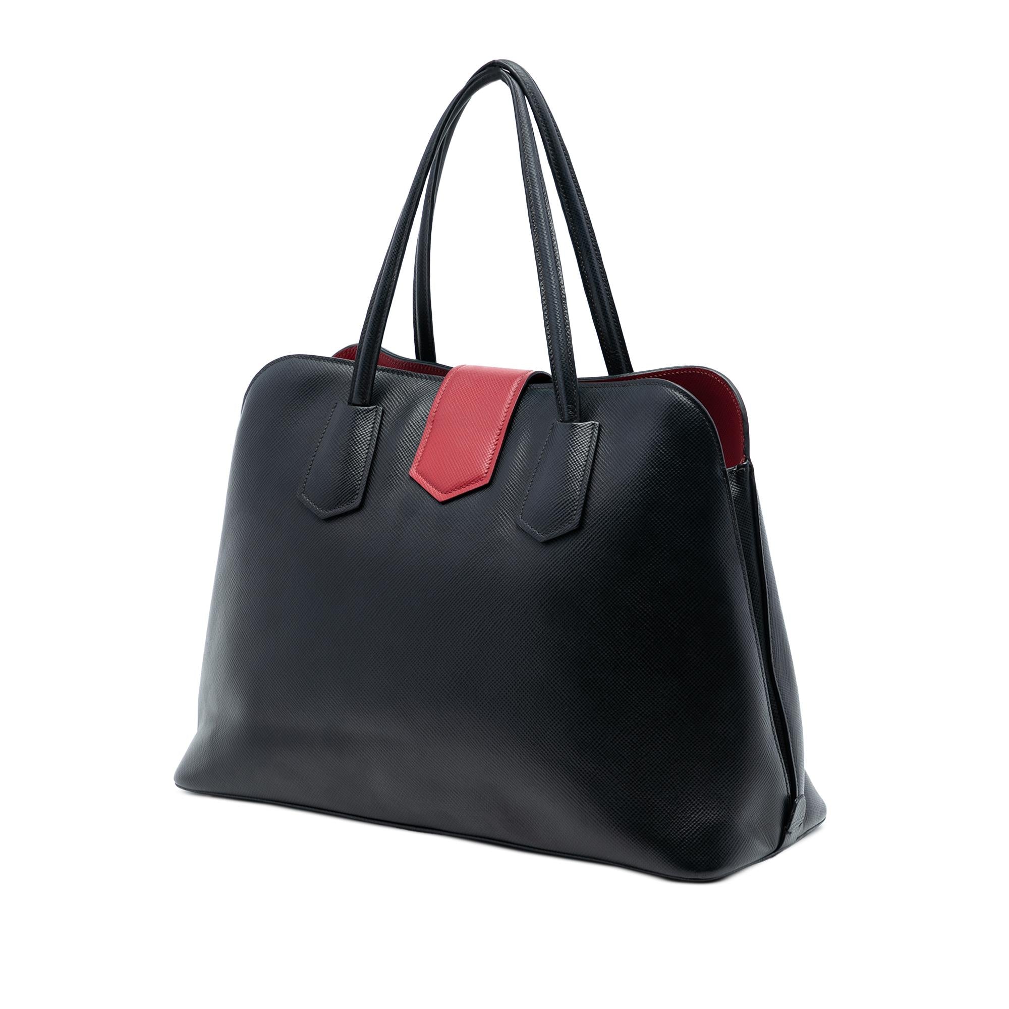 Prada Saffiano Cuir Convertible Top Handle Bag