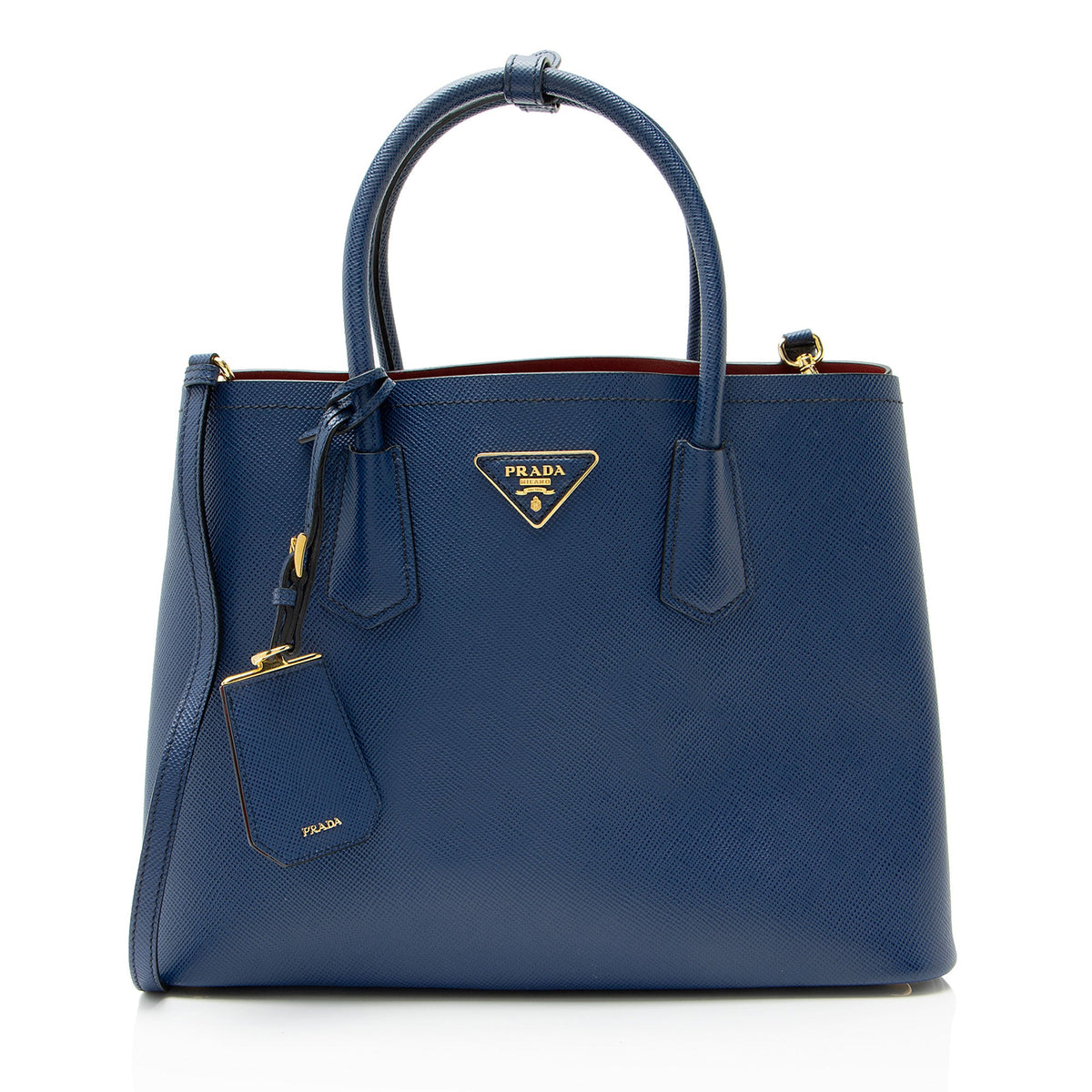 Prada Saffiano Cuir Double Handle Medium Tote