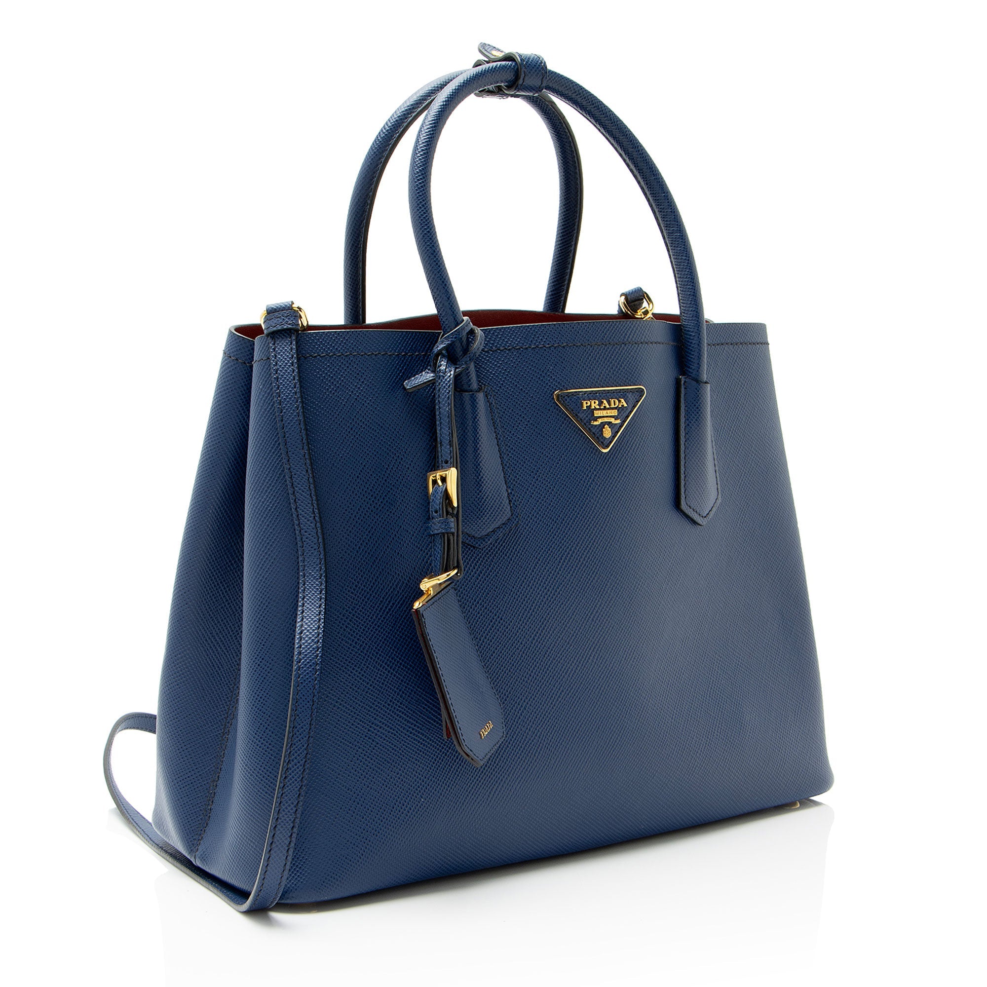 Prada Saffiano Cuir Double Handle Medium Tote