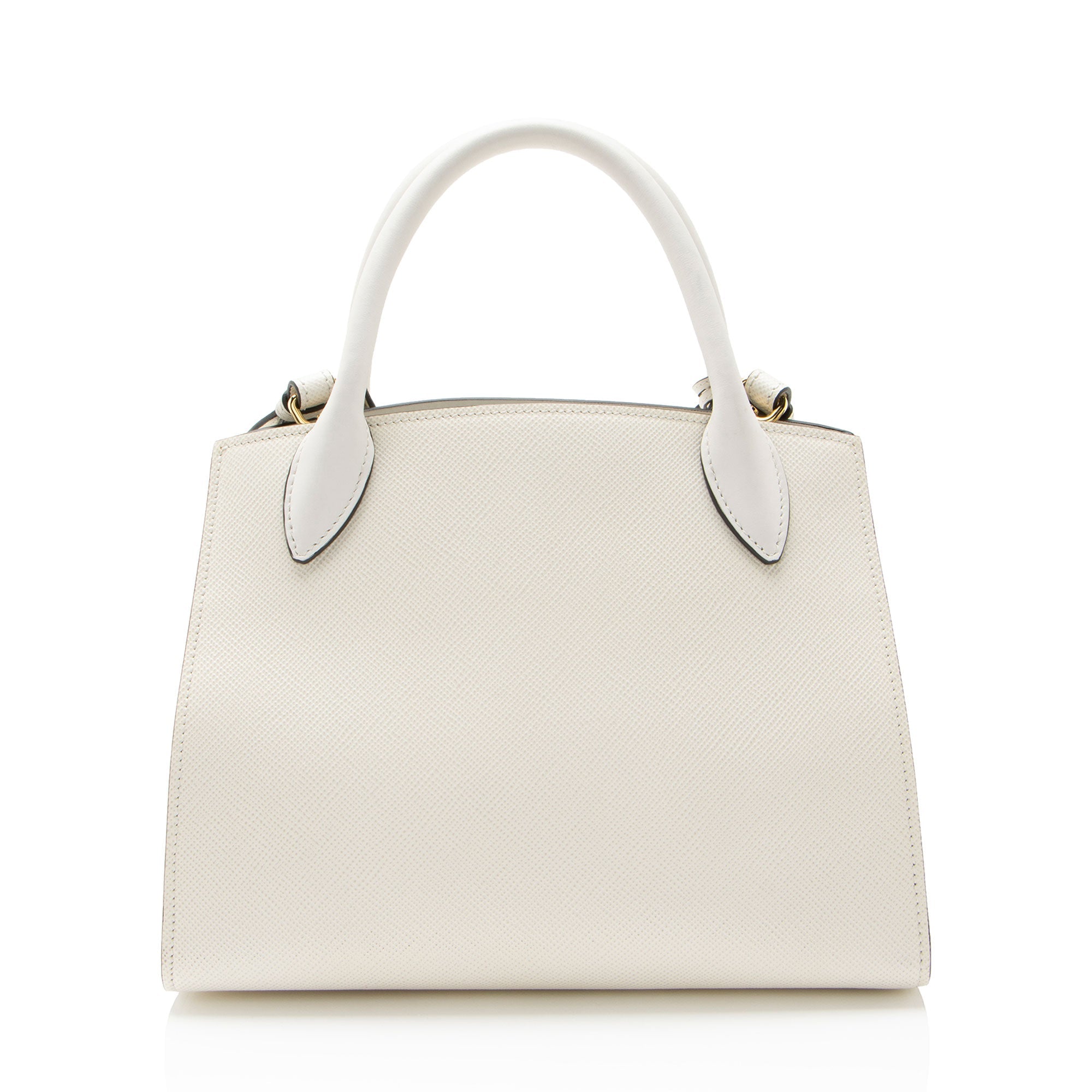 Prada Saffiano Cuir Leather Monochrome Small Tote
