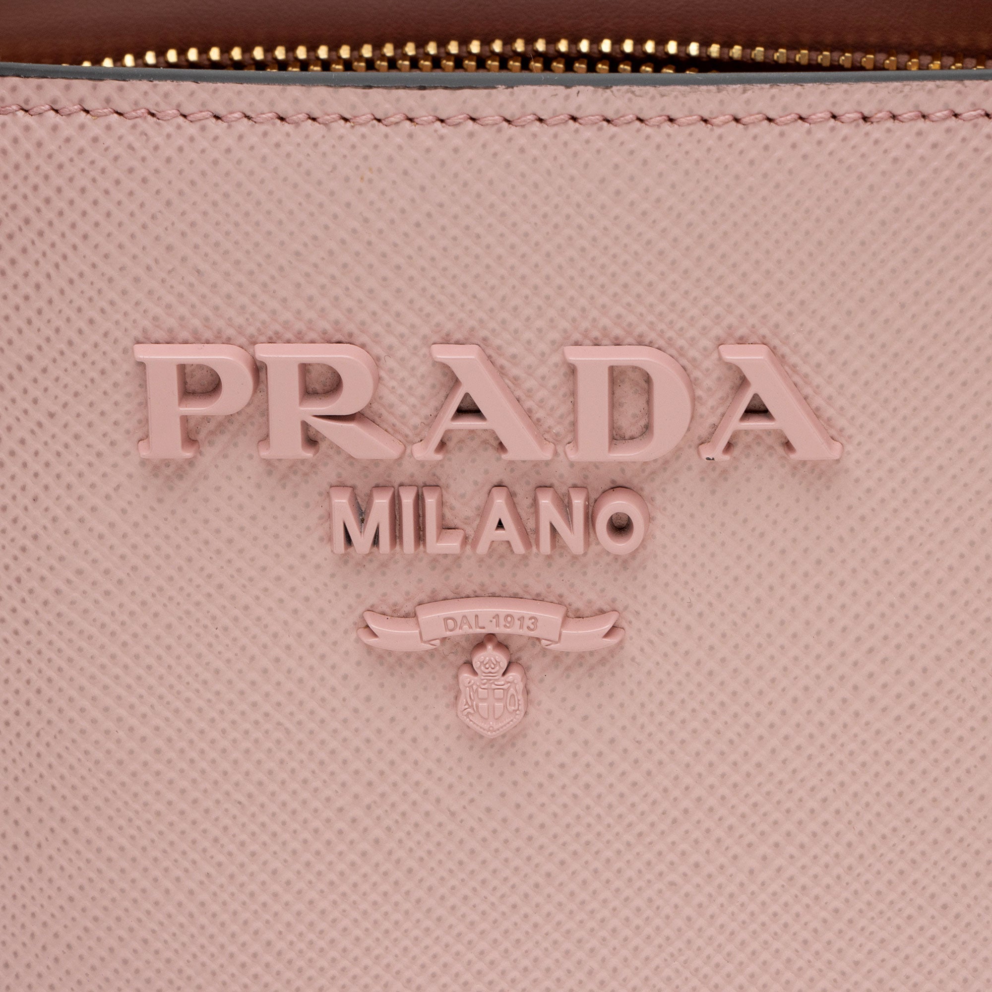 Prada Saffiano Cuir Leather Monochrome Small Tote