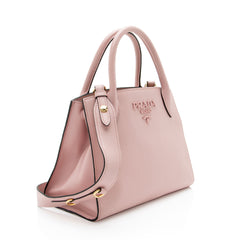 Prada Saffiano Cuir Leather Monochrome Small Tote