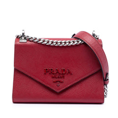 Prada Saffiano Cuir Monochrome Envelope Crossbody