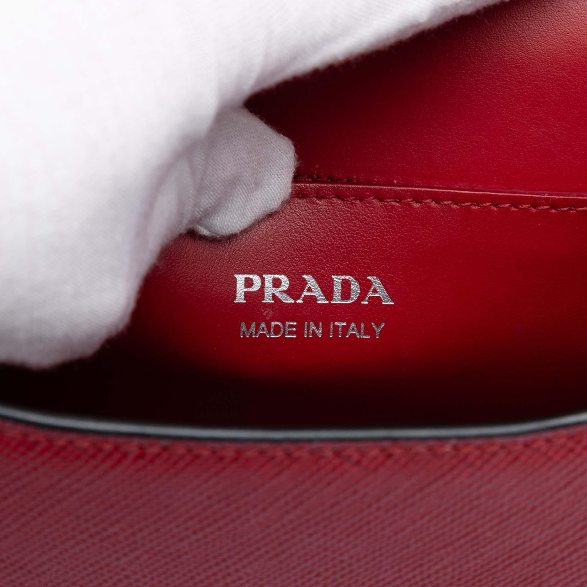 Prada Saffiano Cuir Monochrome Envelope Crossbody
