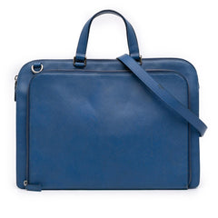 Prada Saffiano Cuir Travel Front Zip Pocket Briefcase