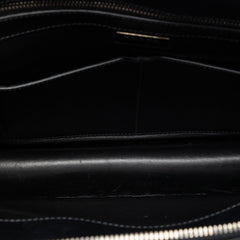 Prada Saffiano Cuir Travel Front Zip Pocket Briefcase