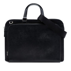 Prada Saffiano Cuir Travel Front Zip Pocket Briefcase