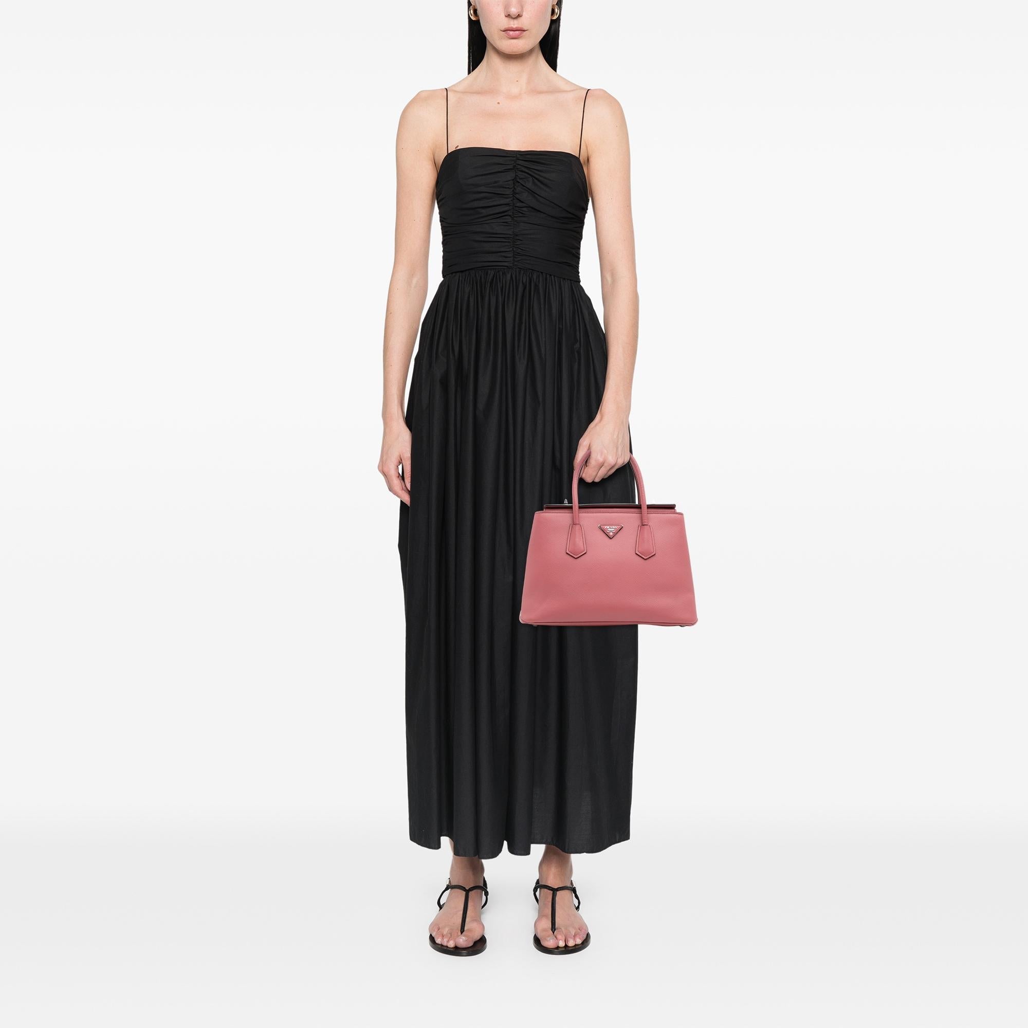 Prada Saffiano Cuir Turnlock Twin Satchel