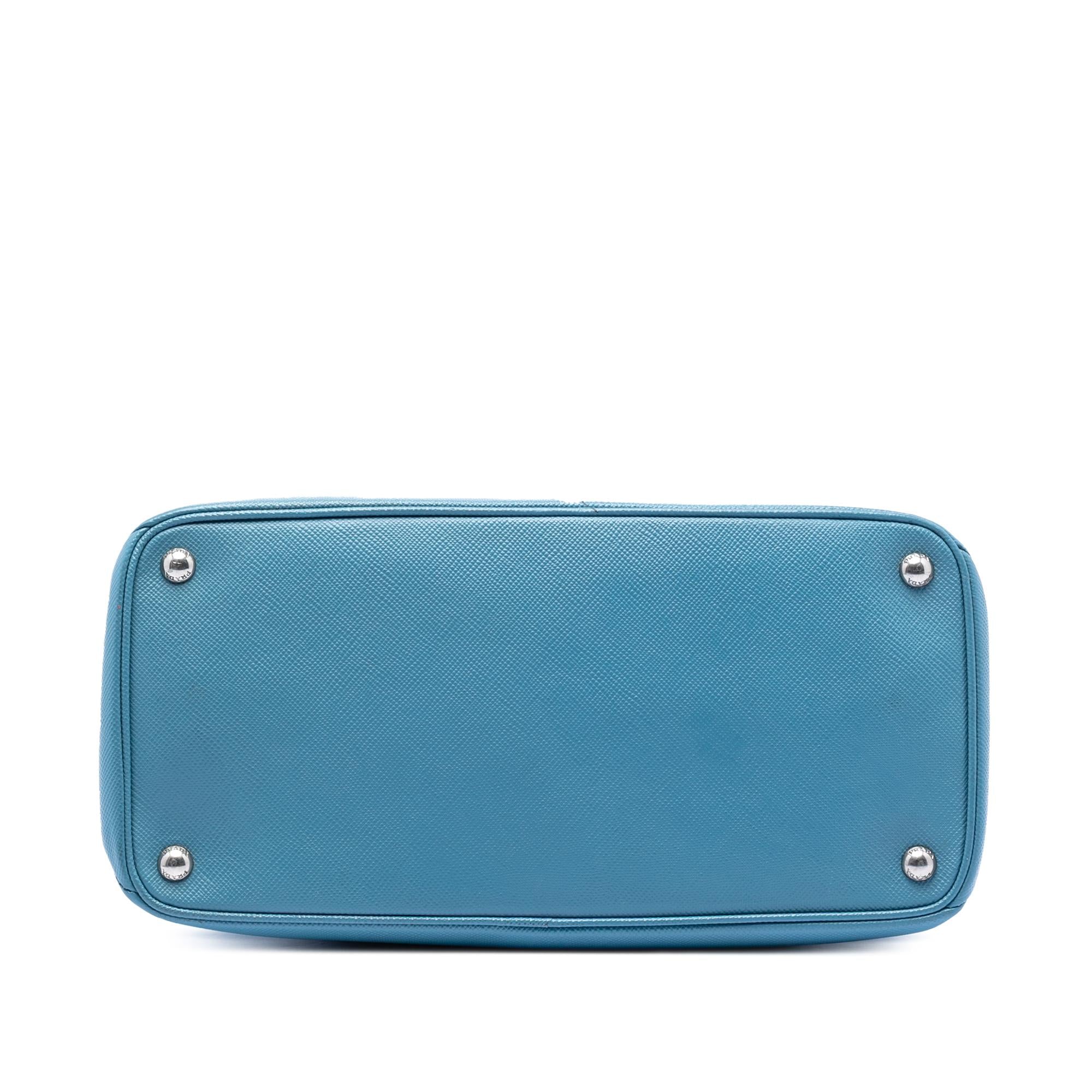 Prada Saffiano Cuir Turnlock Twin Satchel