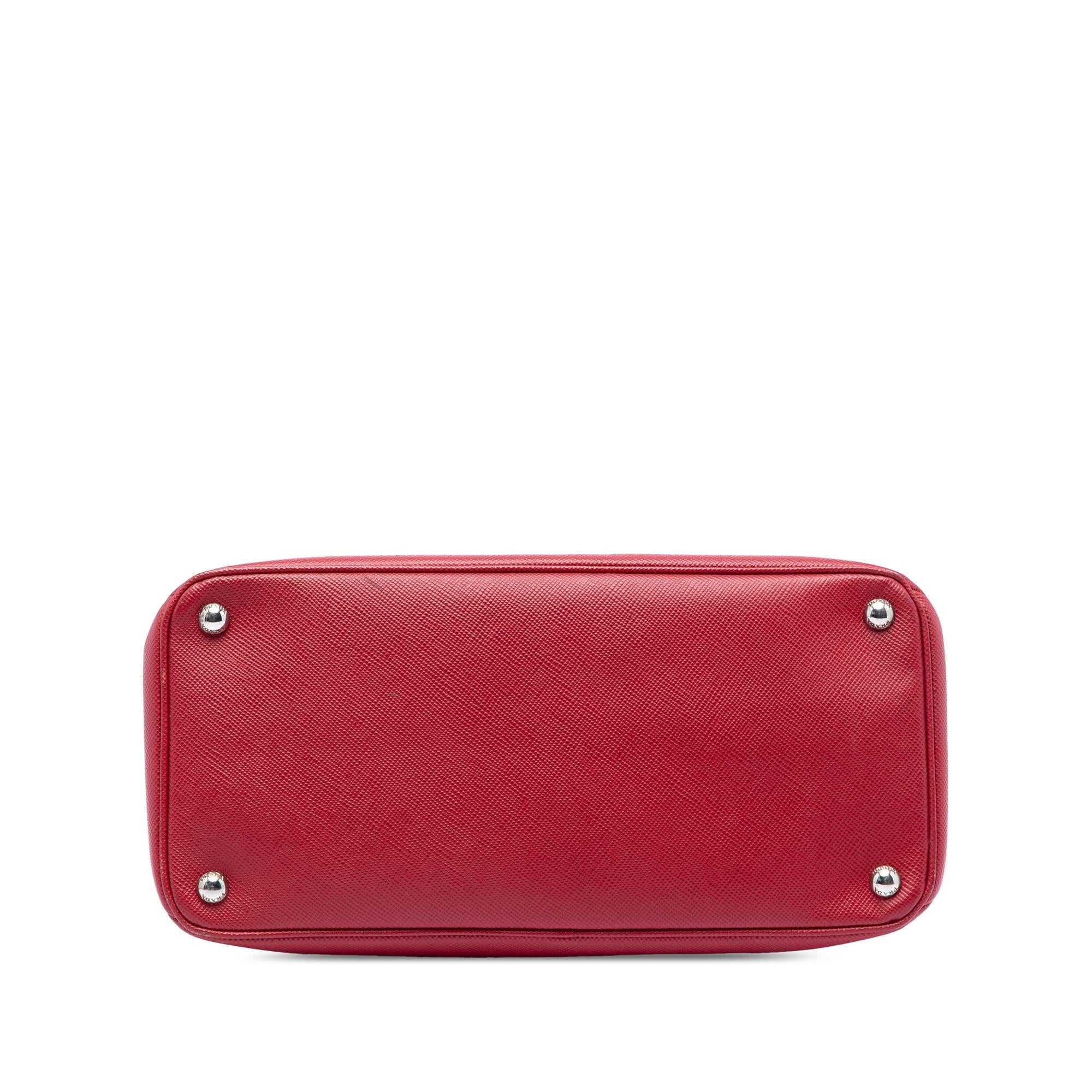 Prada Saffiano Cuir Turnlock Twin Satchel