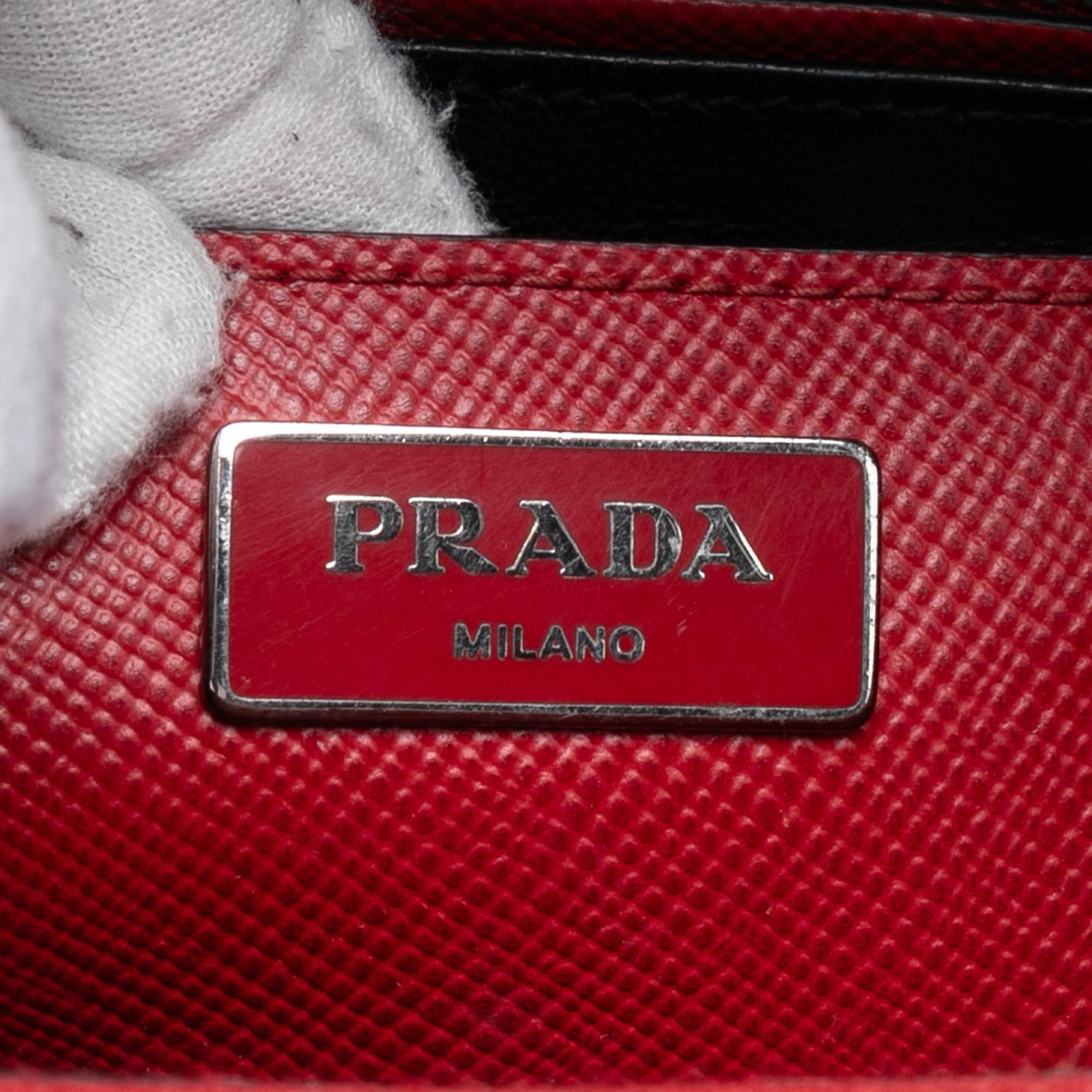 Prada Saffiano Cuir Turnlock Twin Satchel