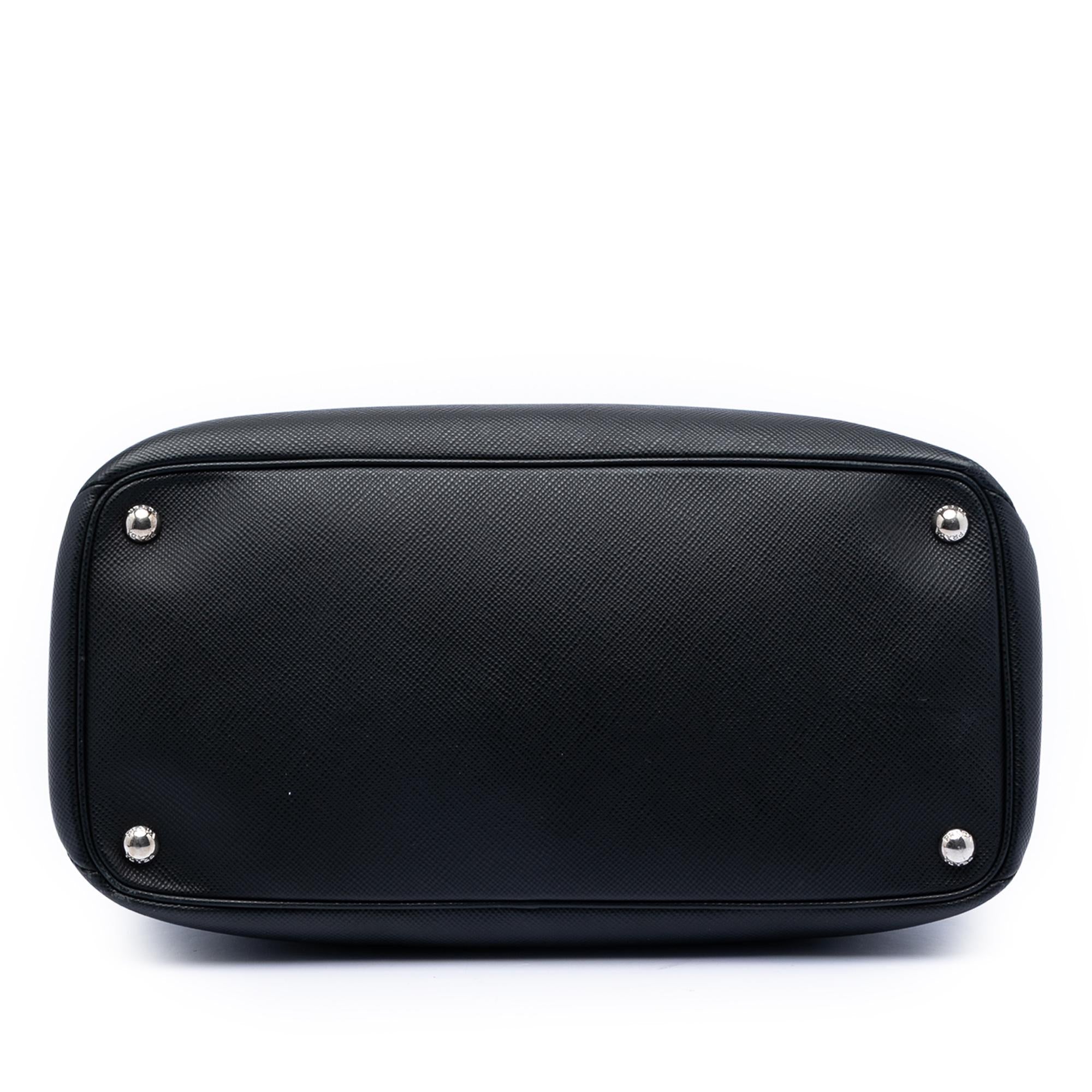 Prada Saffiano Cuir Turnlock Twin Satchel