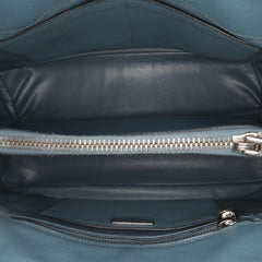 Prada Saffiano Cuir Turnlock Twin Satchel