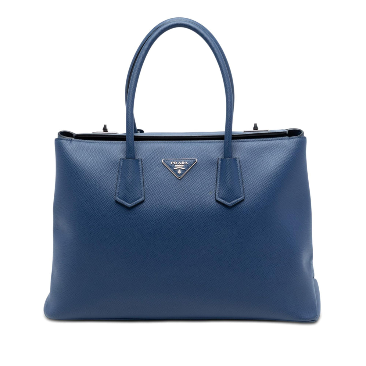 Prada Saffiano Cuir Turnlock Twin Satchel