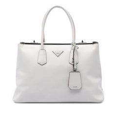 Prada Saffiano Cuir Turnlock Twin Satchel