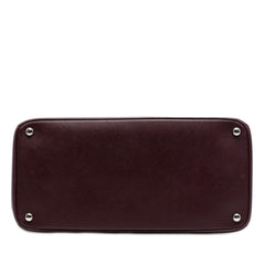 Prada Saffiano Cuir Turnlock Twin Satchel