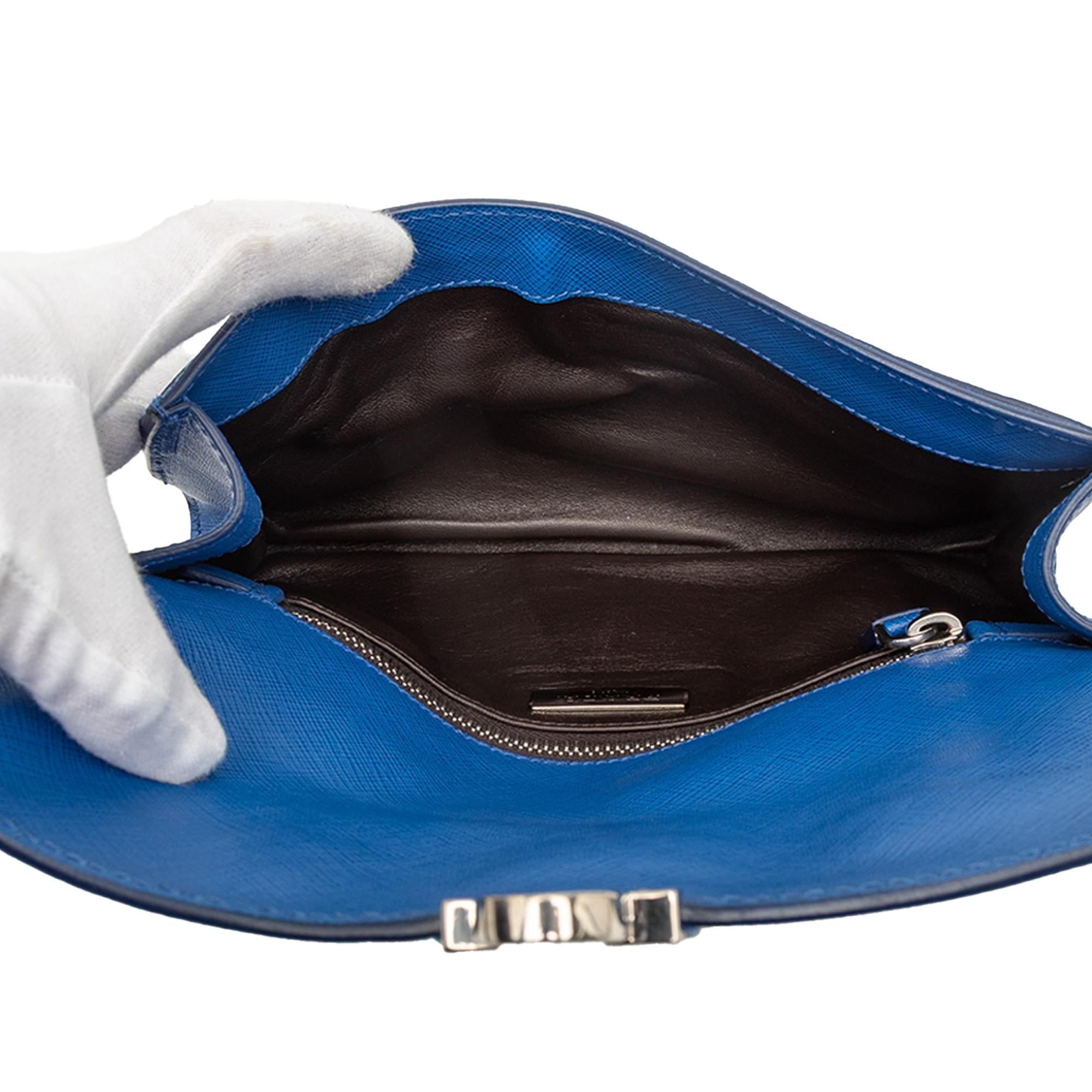 Prada Saffiano Envelope Pushlock Clutch