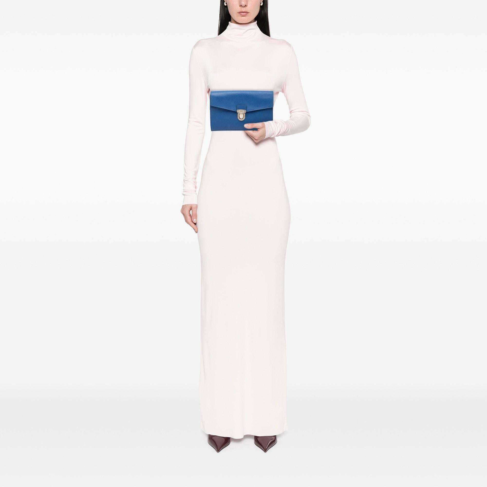 Prada Saffiano Envelope Pushlock Clutch