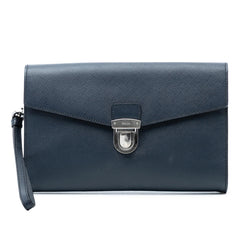 Prada Saffiano Envelope Pushlock Clutch
