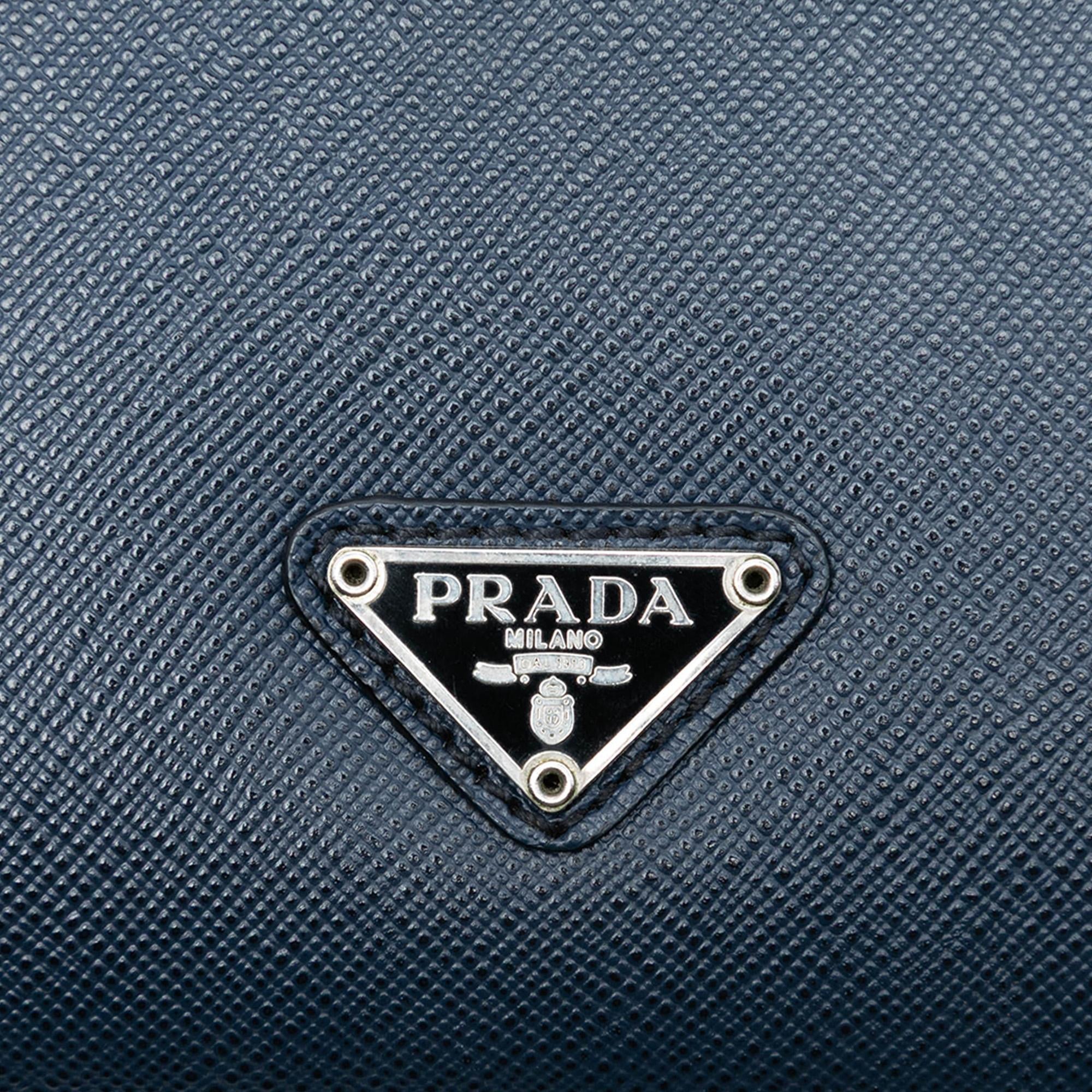 Prada Saffiano Envelope Pushlock Clutch