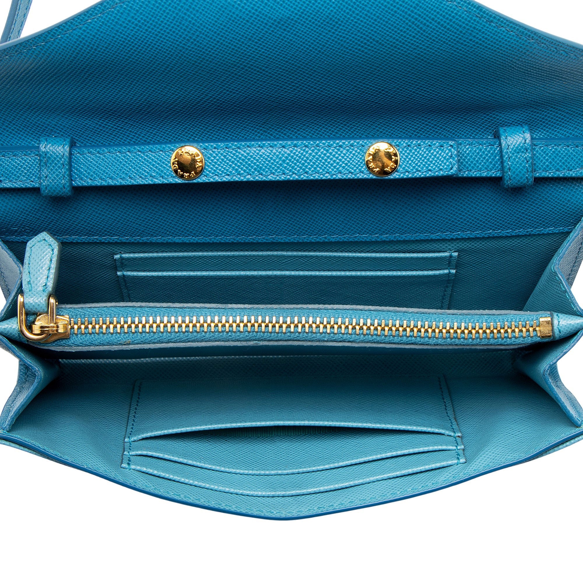 Prada Saffiano Envelope Wallet on Strap