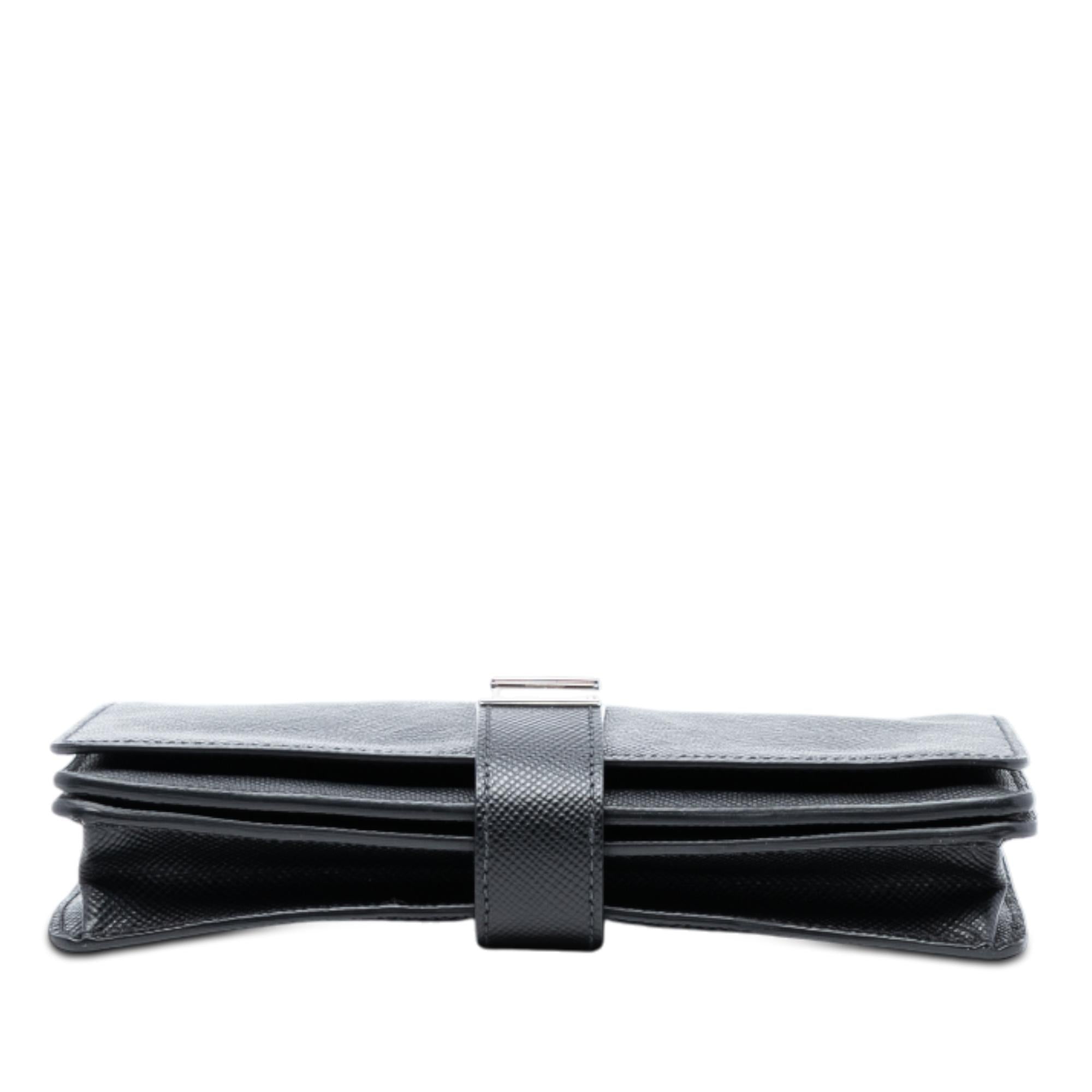 Prada Saffiano Flap Clutch