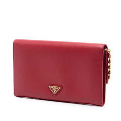 Prada Saffiano Heart Wallet On Chain