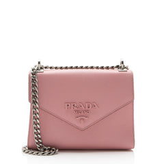 Prada Saffiano Leather Monochrome Chain Shoulder Bag